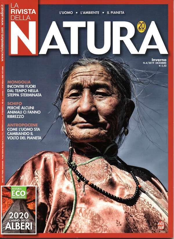 copertina della rivista della natura con articolo sulla Mongolia