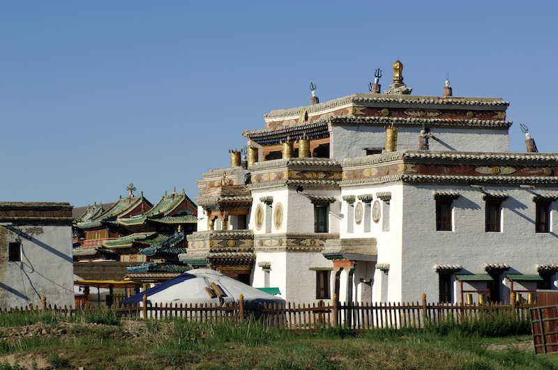 Tempio all'interno di Erdene Zuu a Kharkhorin Mongolia